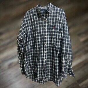 Ralph Lauren Men's Long Sleeve XL Plaid Button Down Tilden/Golf Shirt, Cotton